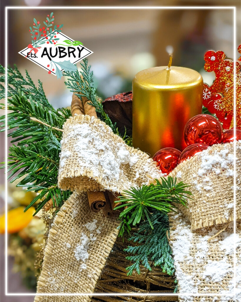 composition fleuriste noel fécamp